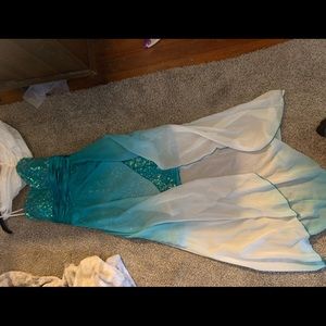 Strapless high low dress